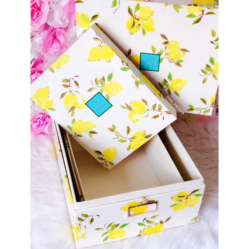 Kate Spade Lemon Nesting Storage Box - Picture 3 of 8